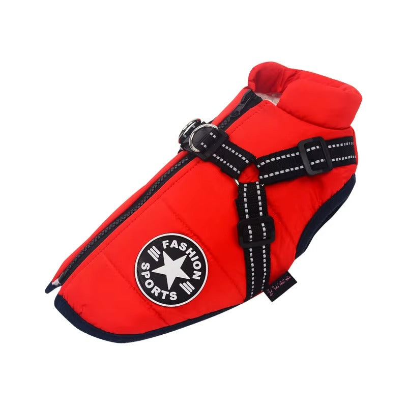 Waterproof Winter Dog Coat with Harness