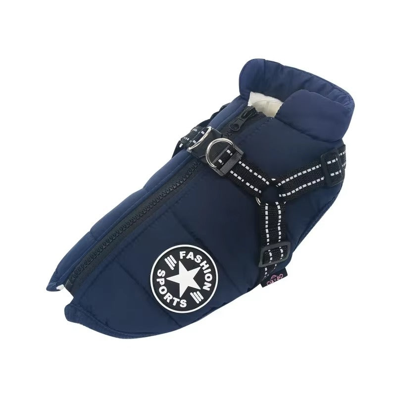Waterproof Winter Dog Coat with Harness